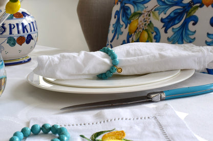 Green Turquoise Napkin Rings - Set of 4
