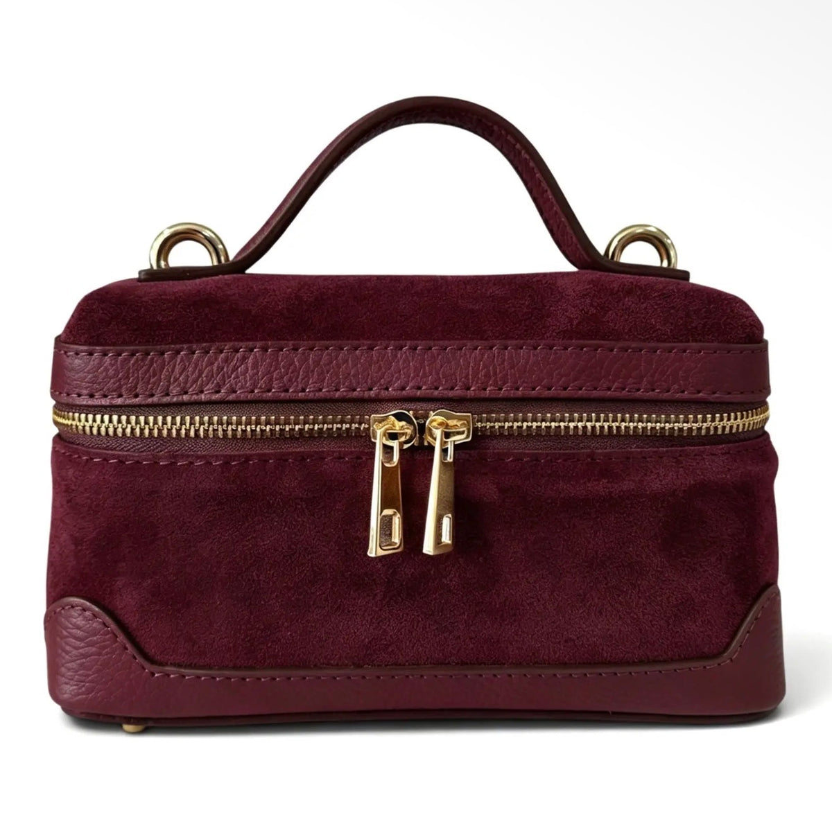 Frankie Marsala Suede Handbag