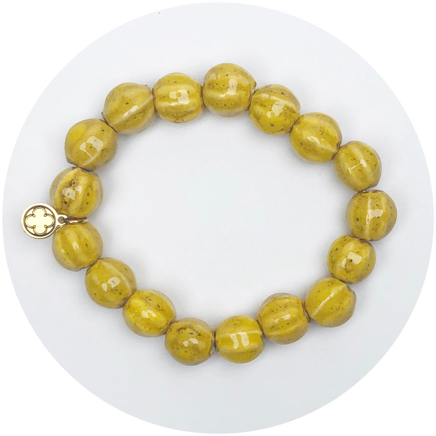 Yellow Ceramic Riccio Beaded Bracelet