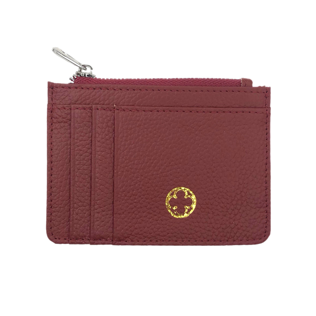 Marsala Leather Zip Wallet