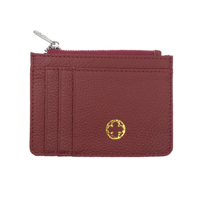 Marsala Leather Zip Wallet