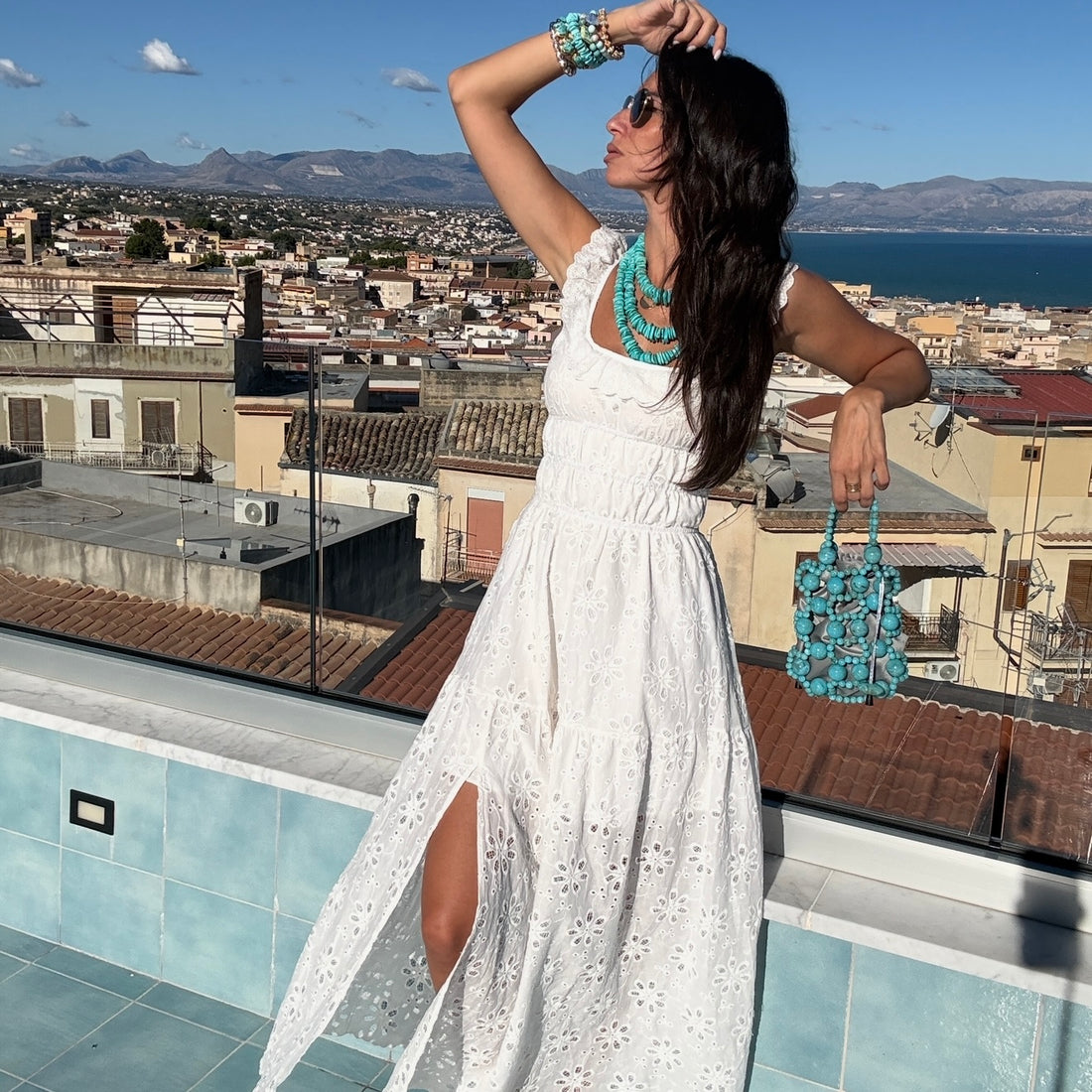 Fiore Eyelet Maxi Dress