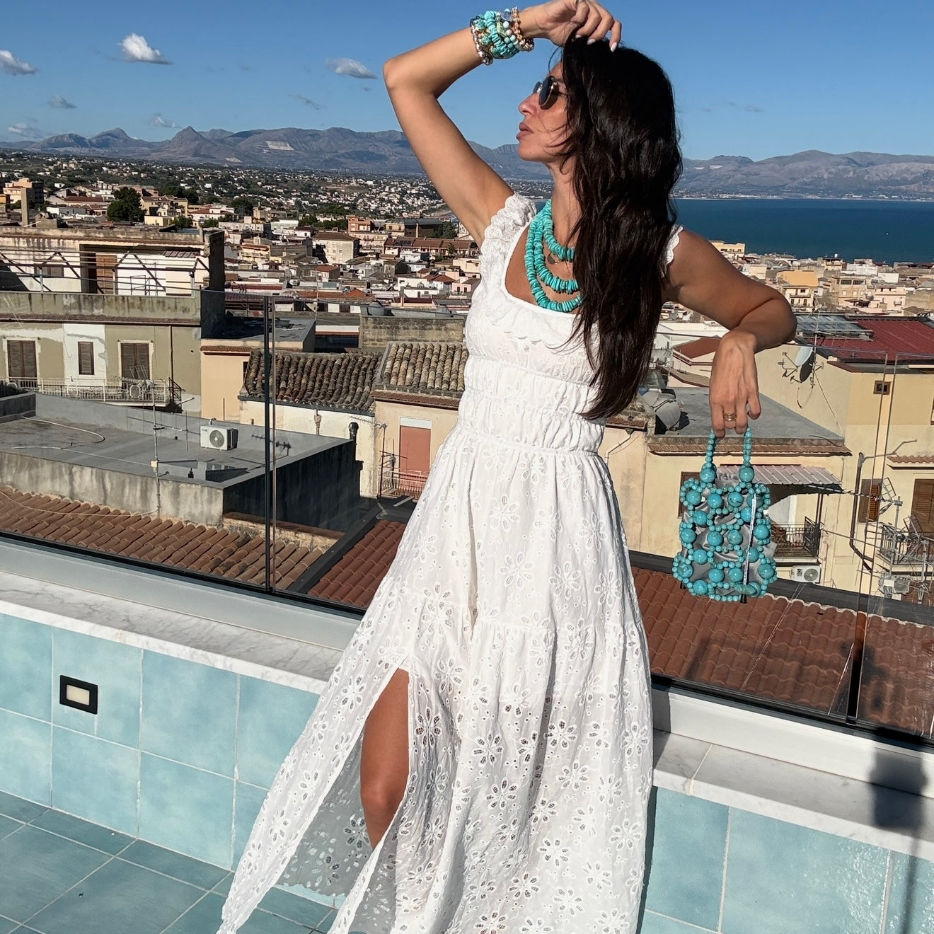 Fiore Eyelet Maxi Dress