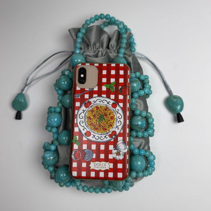 Gemma Turquoise Acrylic Beaded Tote