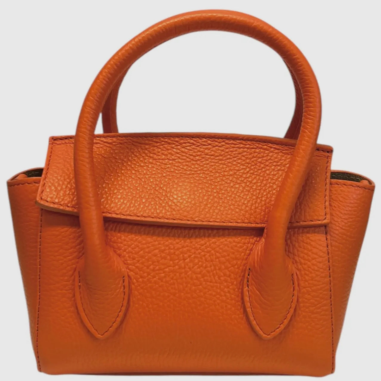 Martina Orange Leather Handbag