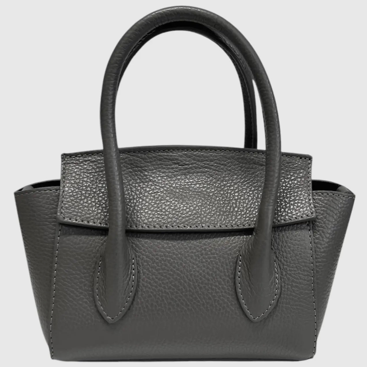 Martina Smoky Grey Leather Handbag