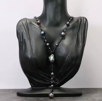 Peacock Pearl Lariat