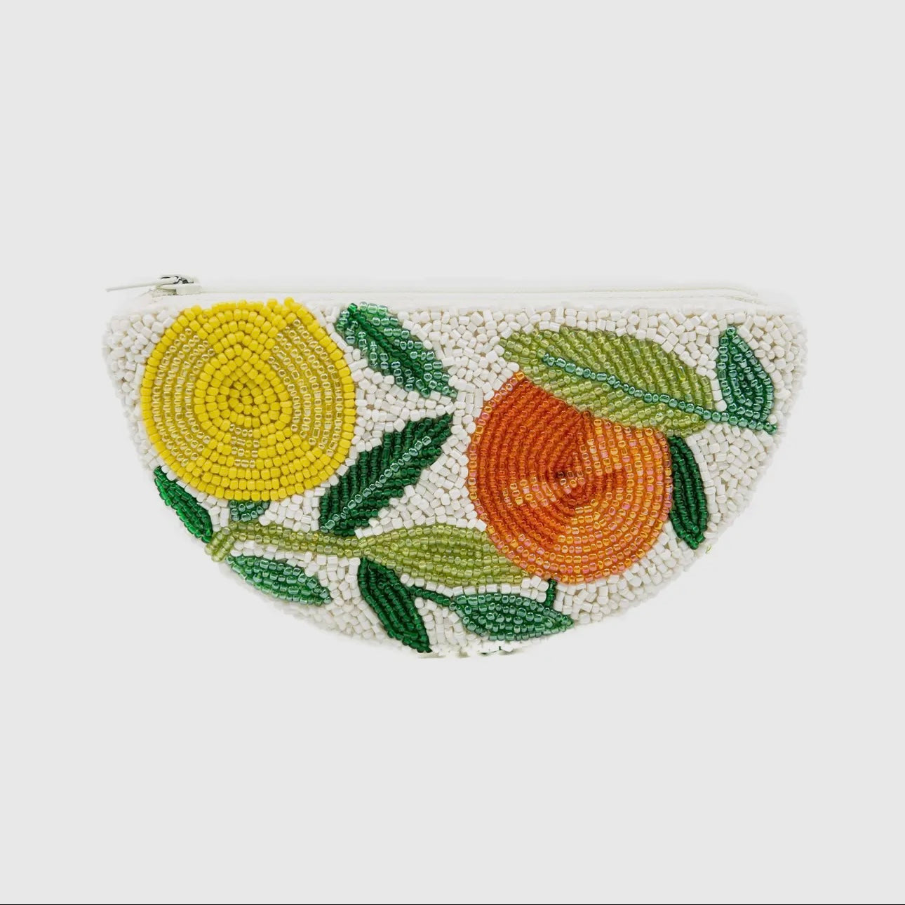 Citrus Beaded Coin Purse