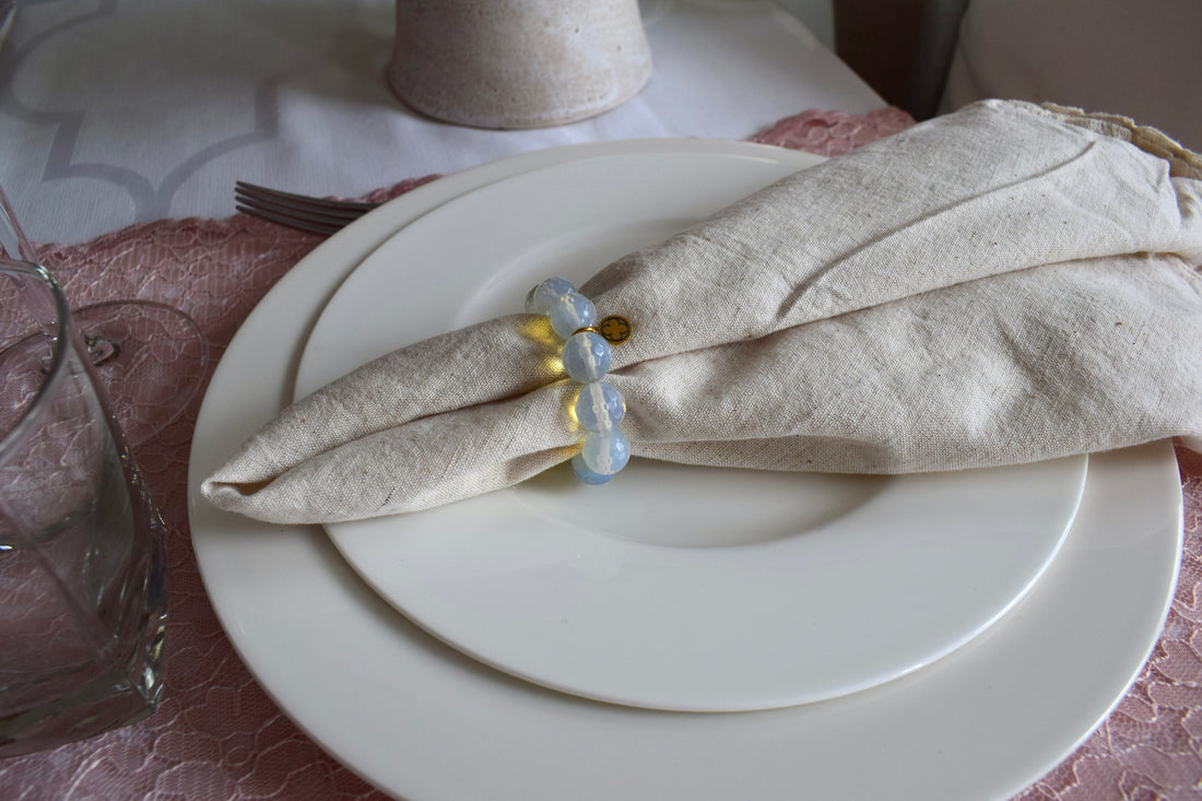 Opalite Napkin Rings - Set of 4