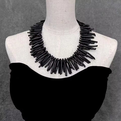 Black Coral Branch Necklace