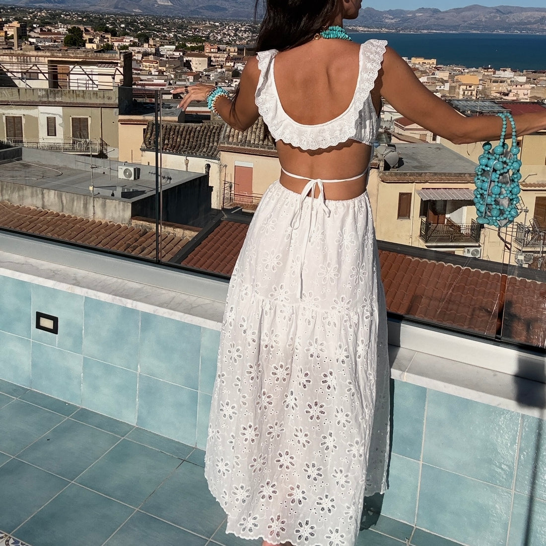 Fiore Eyelet Maxi Dress