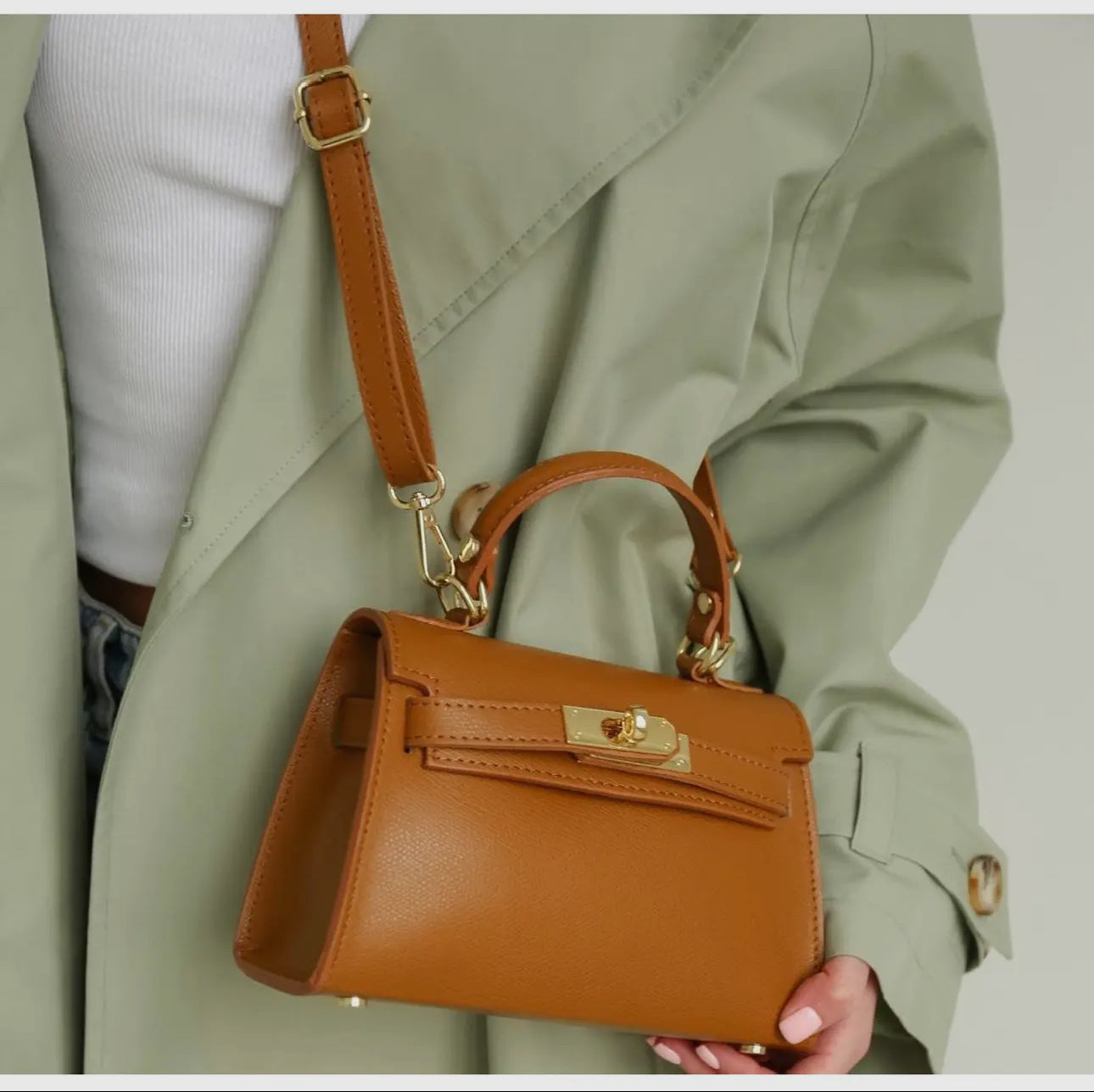 Sophie Light Blue Leather Handbag