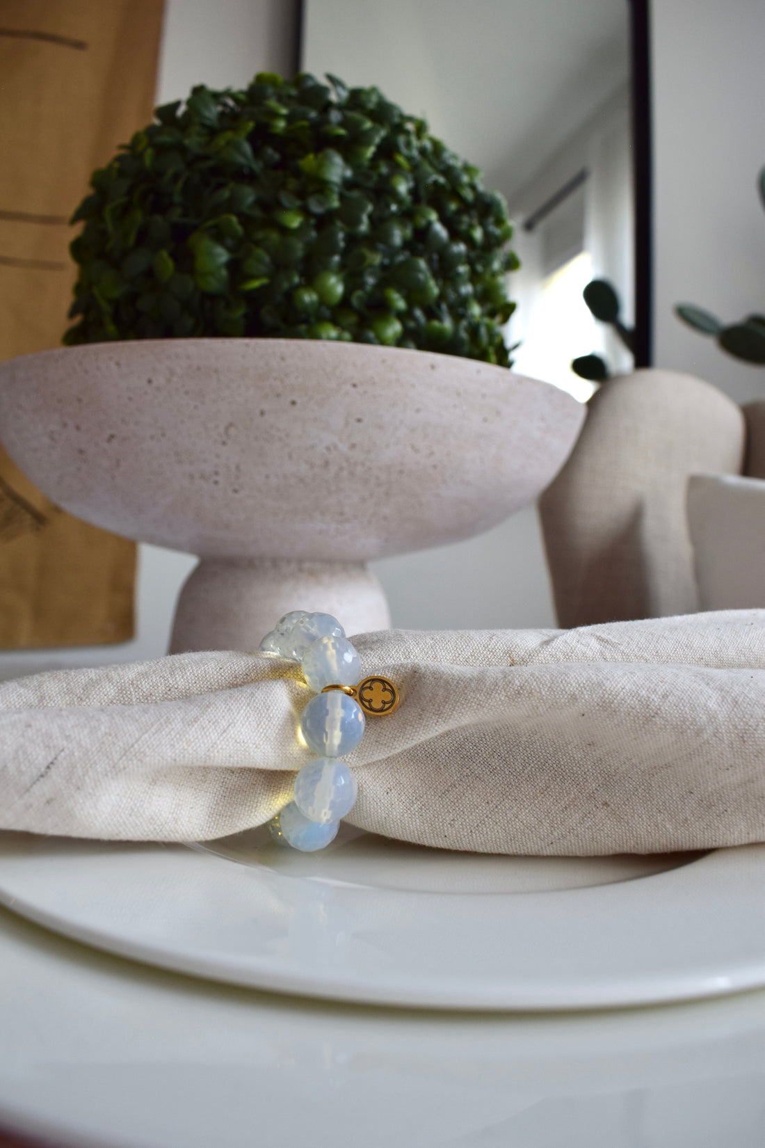 Opalite Napkin Rings - Set of 4