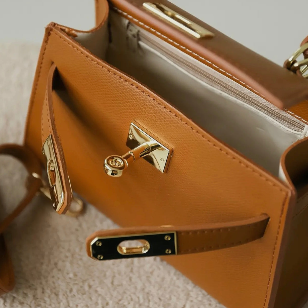 Sophie Light Blue Leather Handbag