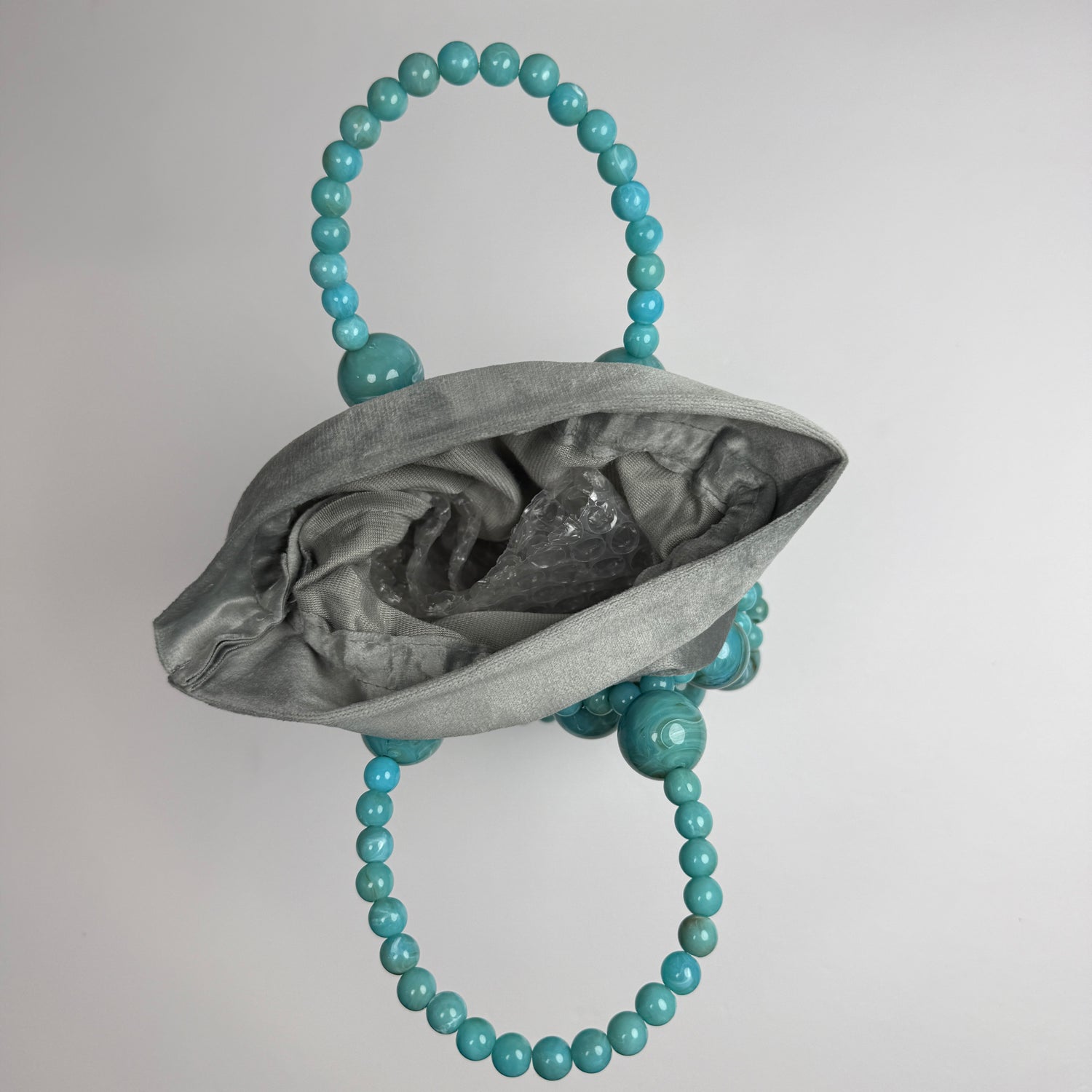 Gemma Turquoise Acrylic Beaded Tote