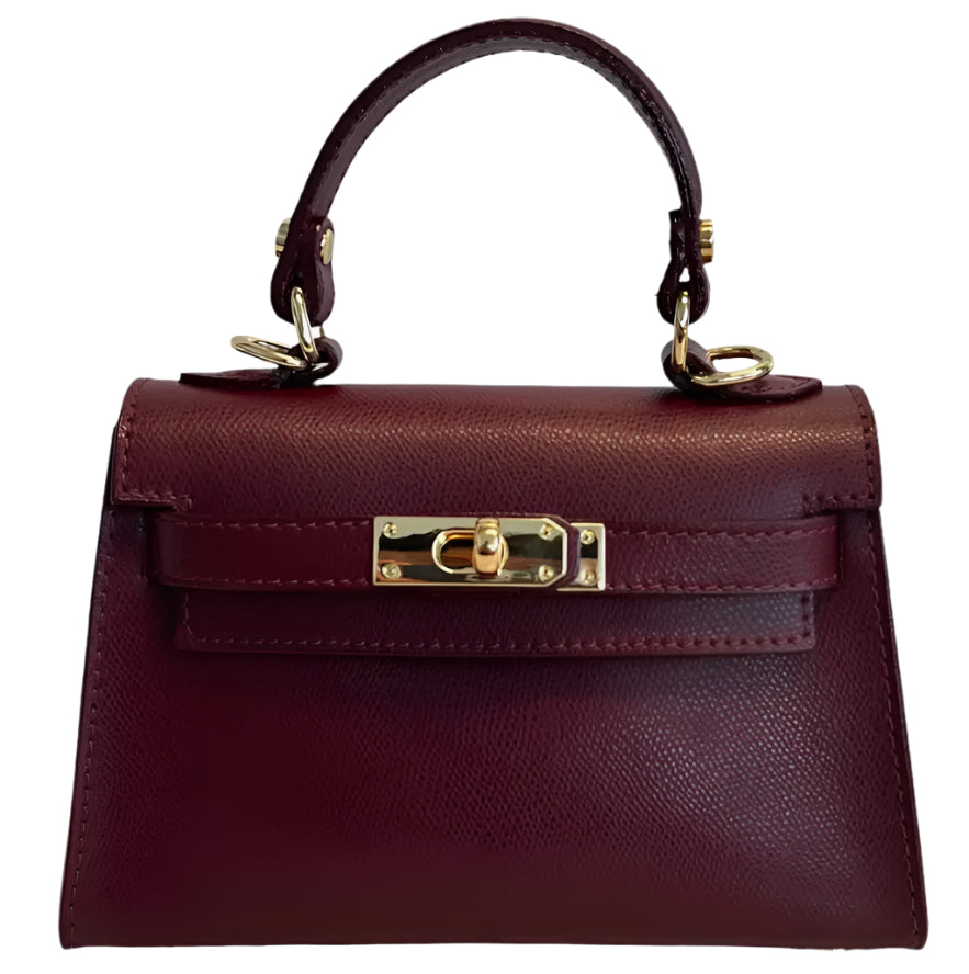 Sophie Marsala Leather Mini Bag