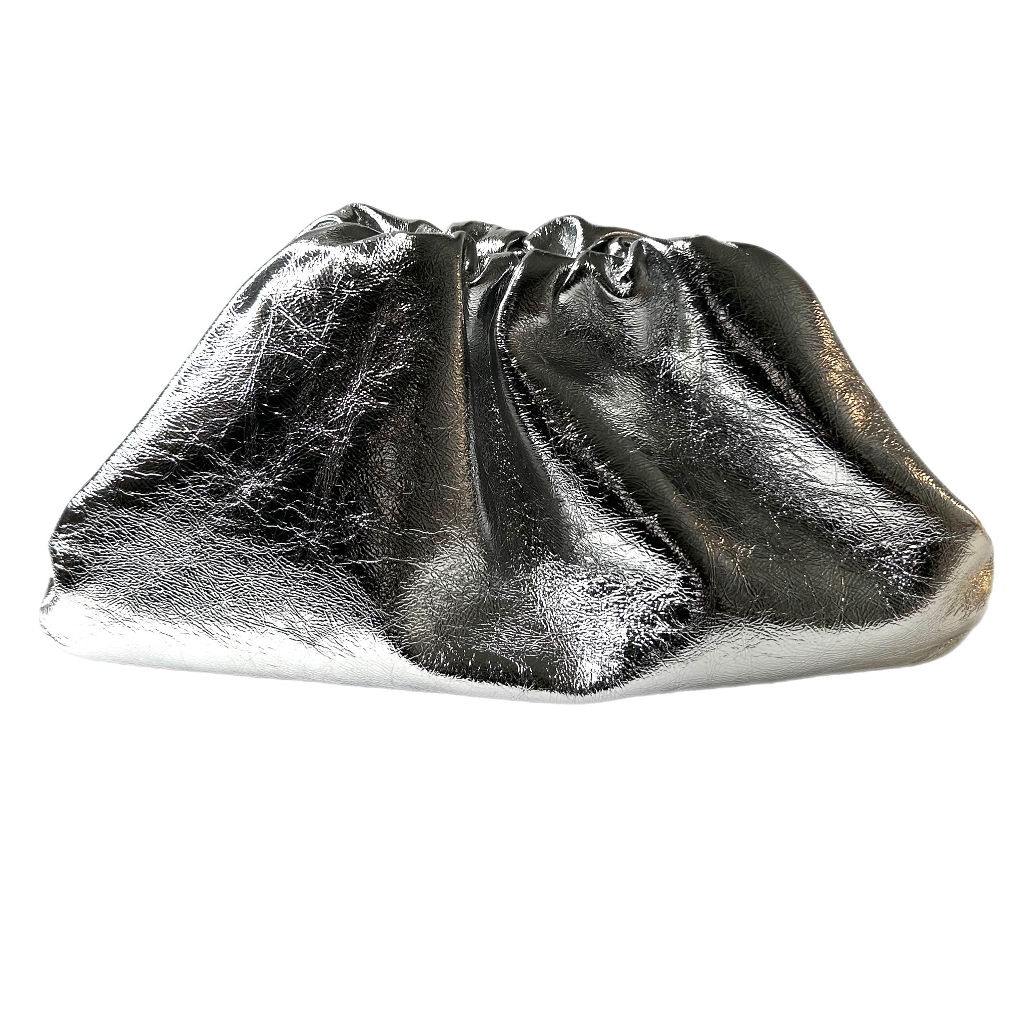 Zyla Silver Dumpling Bag