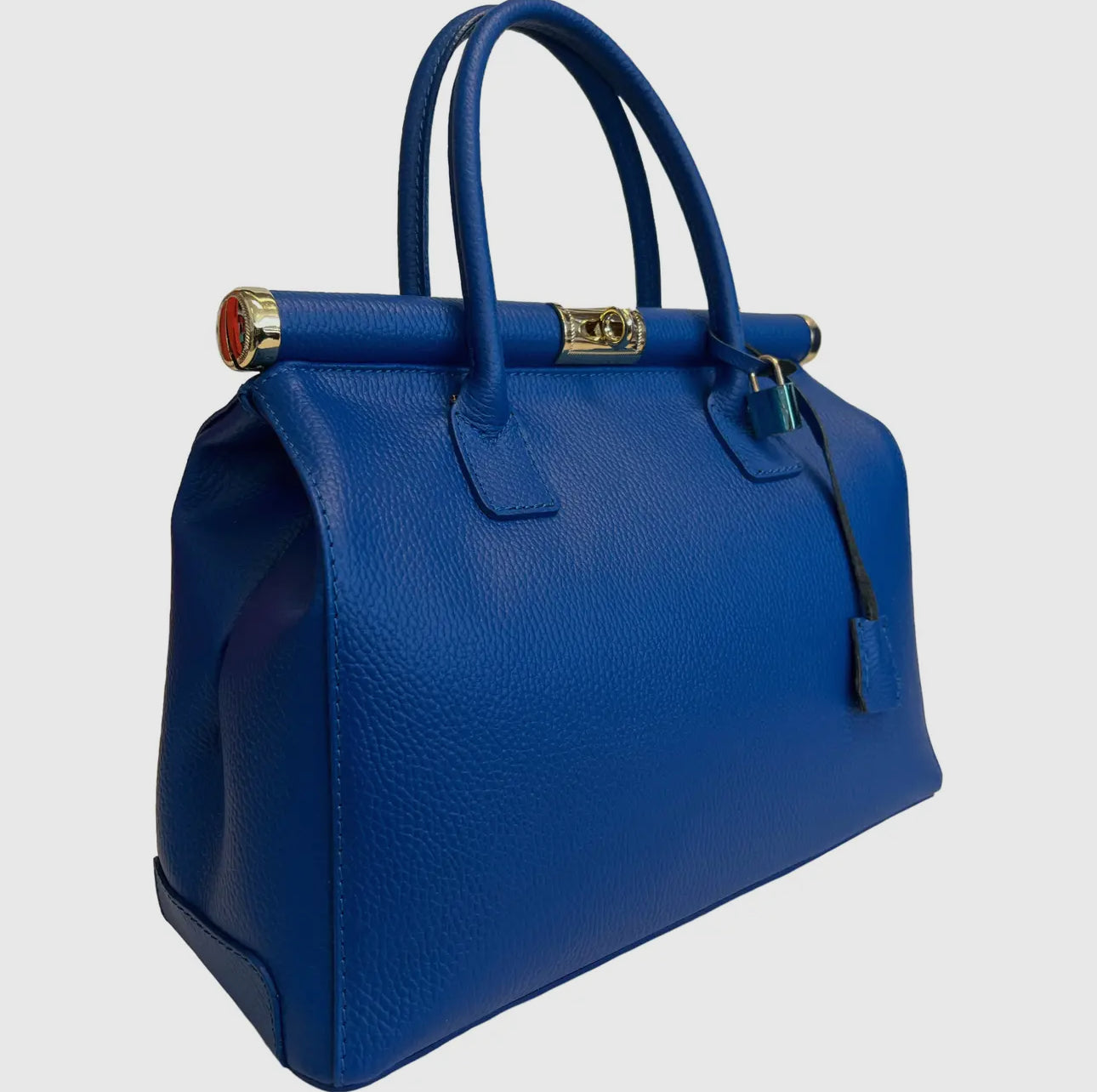 Caterina Denim Blue Leather Handbag