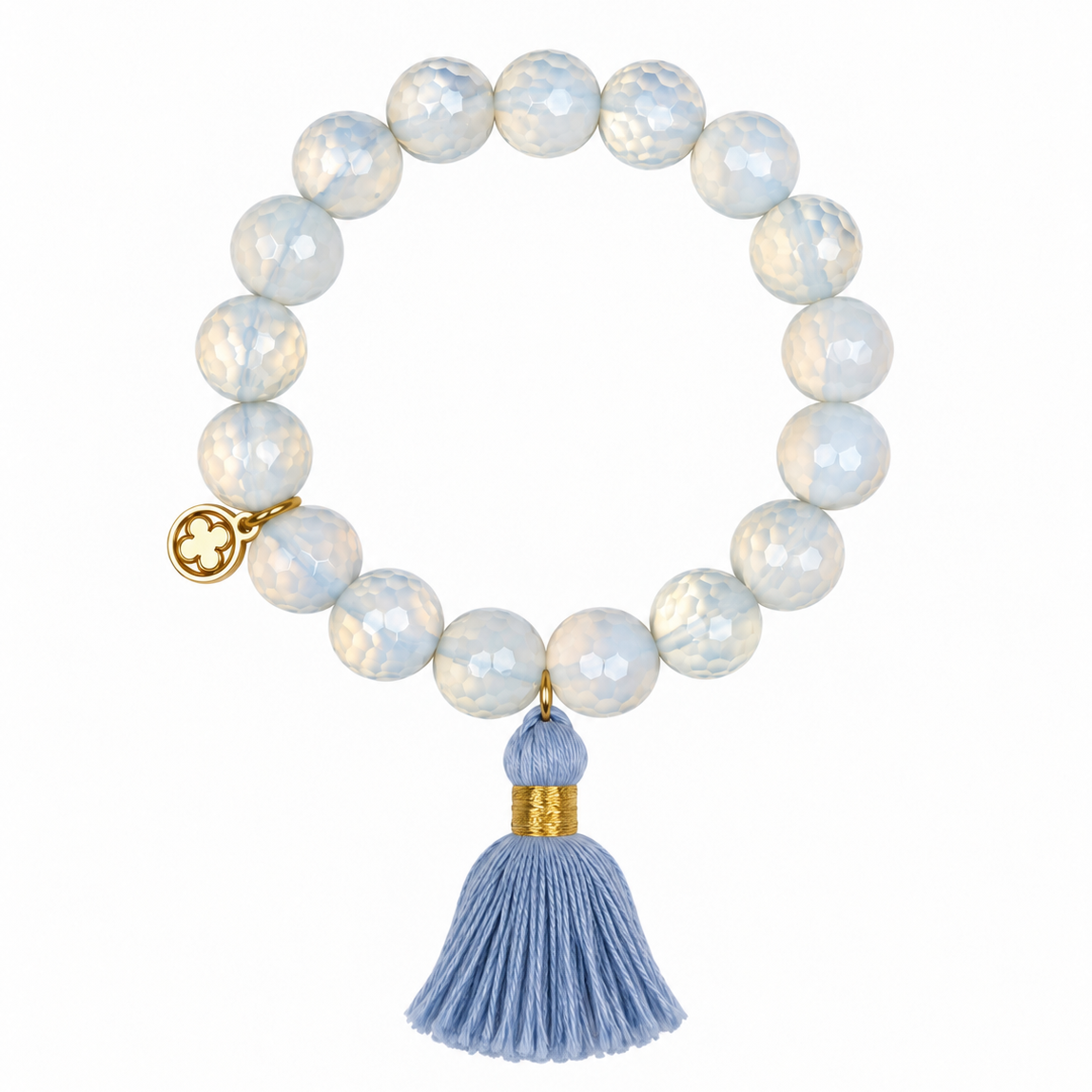 Opalite with Serenity Blue Tassel