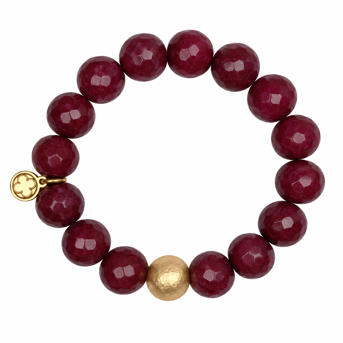 Marsala Jade with Hammered Gold Accent