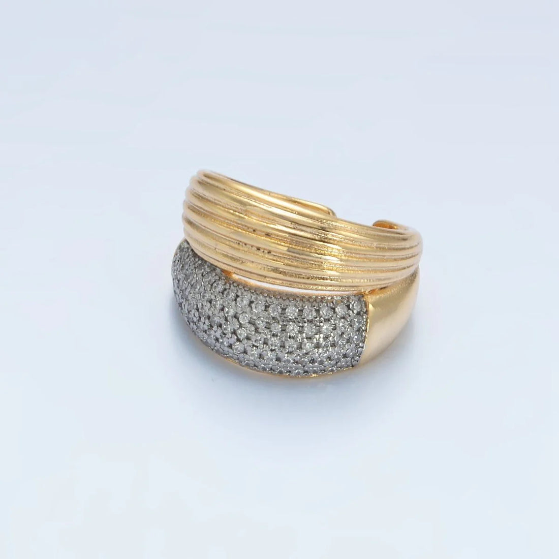 Double Band Pavé Ring