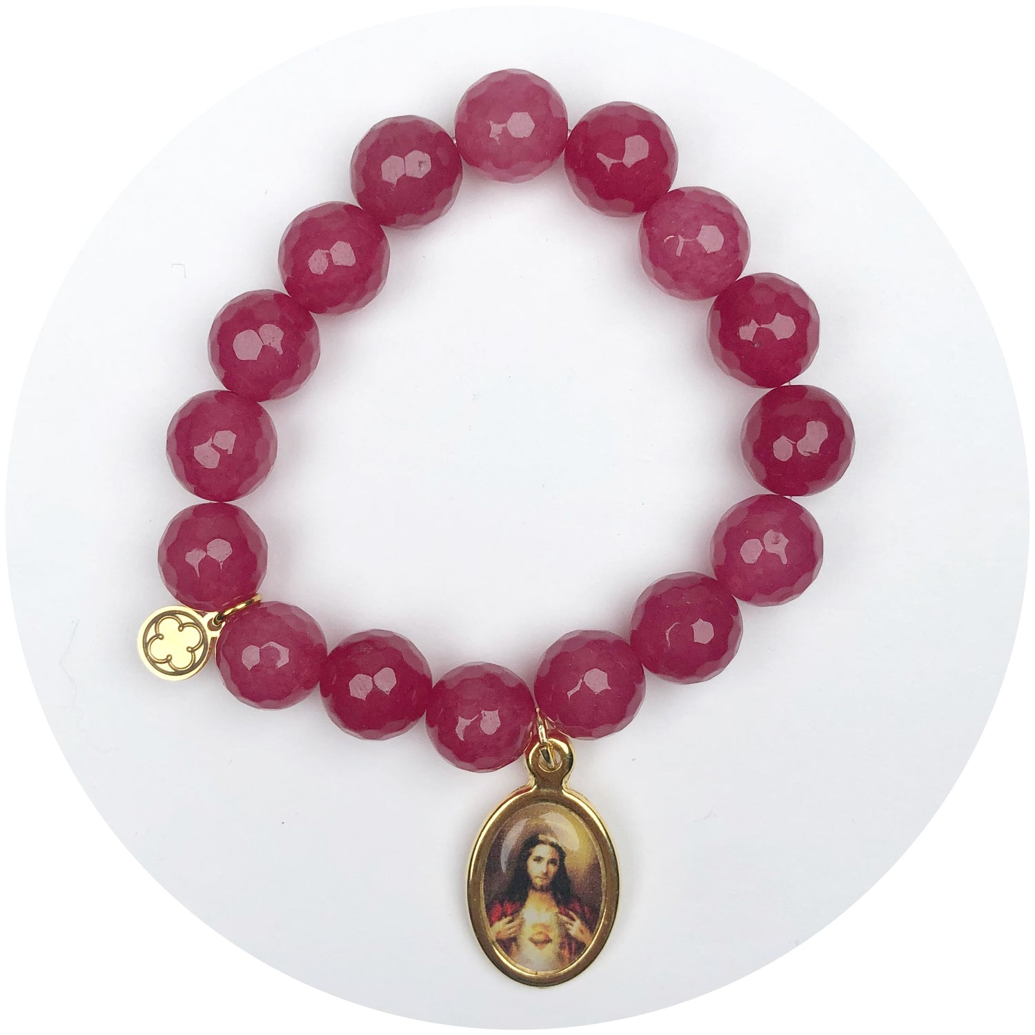 Ruby Crimson with Jesus Pendant