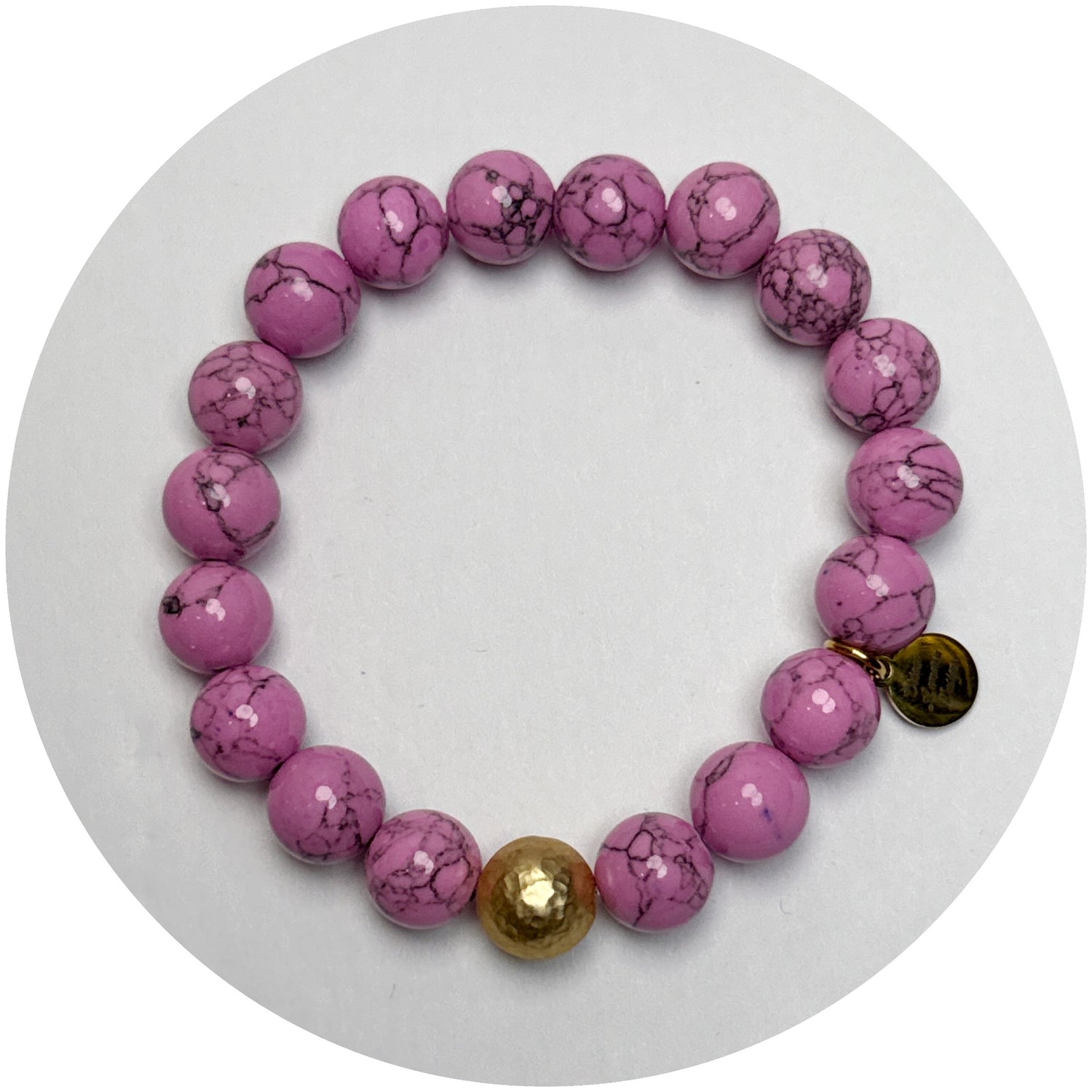 LIMITED EDITION Raspberry Howlite with Turquoise Butterfly Pendant