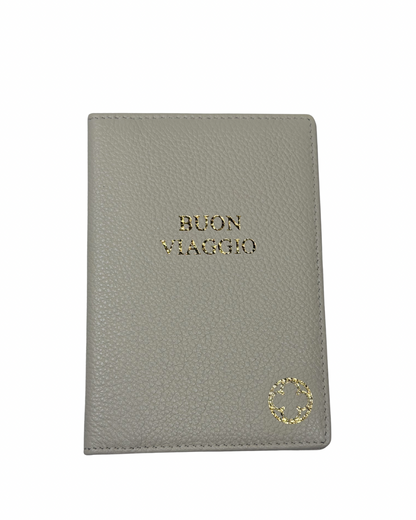 White Leather Passport Cover