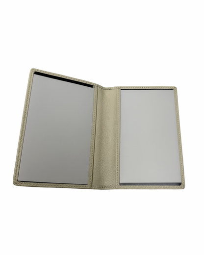 White Leather Passport Cover