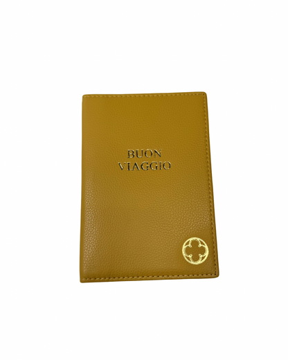 Yellow Leather Passport Cover
