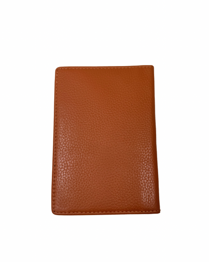 Orange Leather Passport Cover