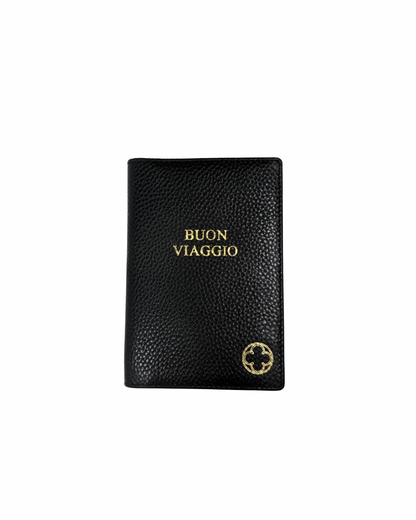 Black Leather Passport Cover