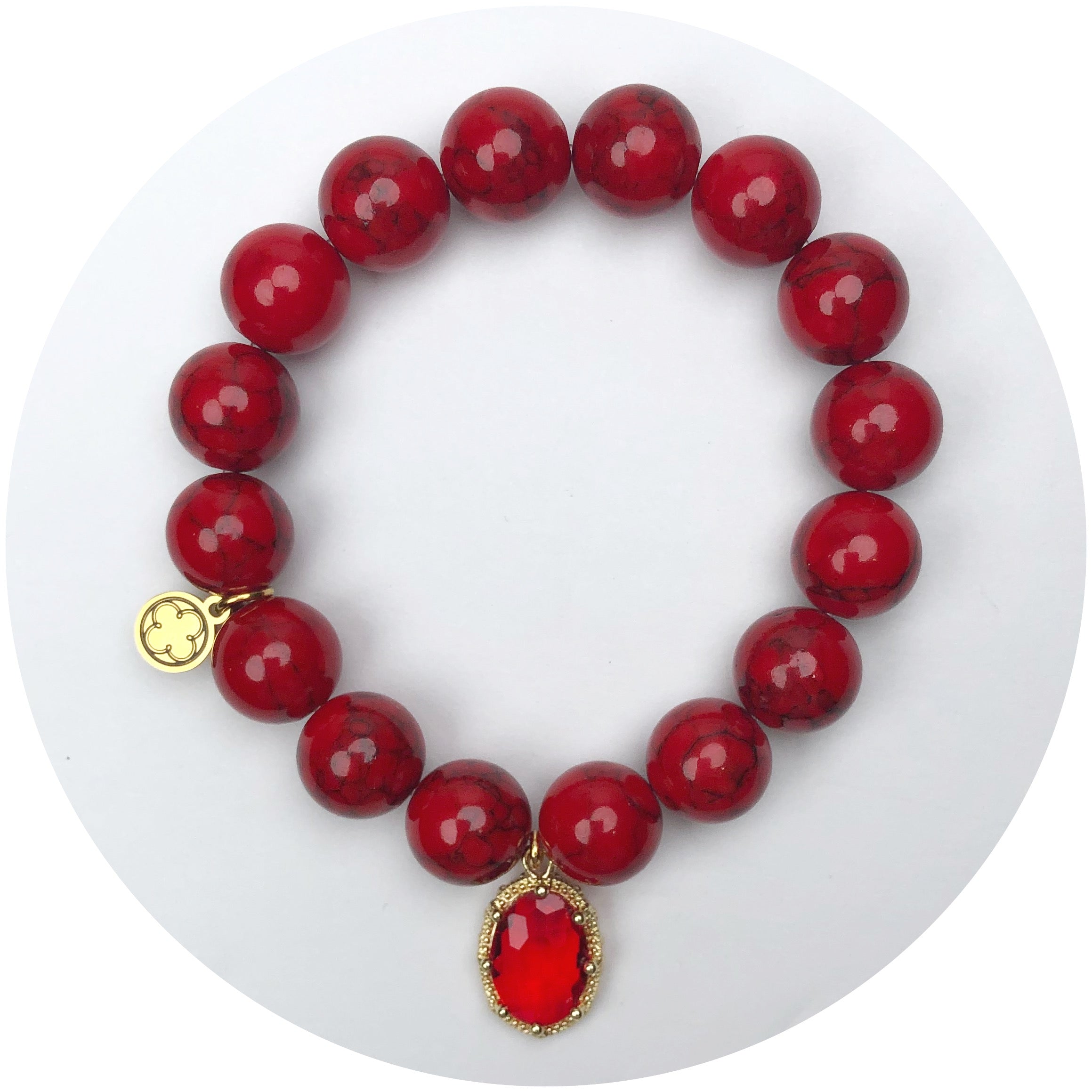 Red Howlite with Ruby Hidden Gem