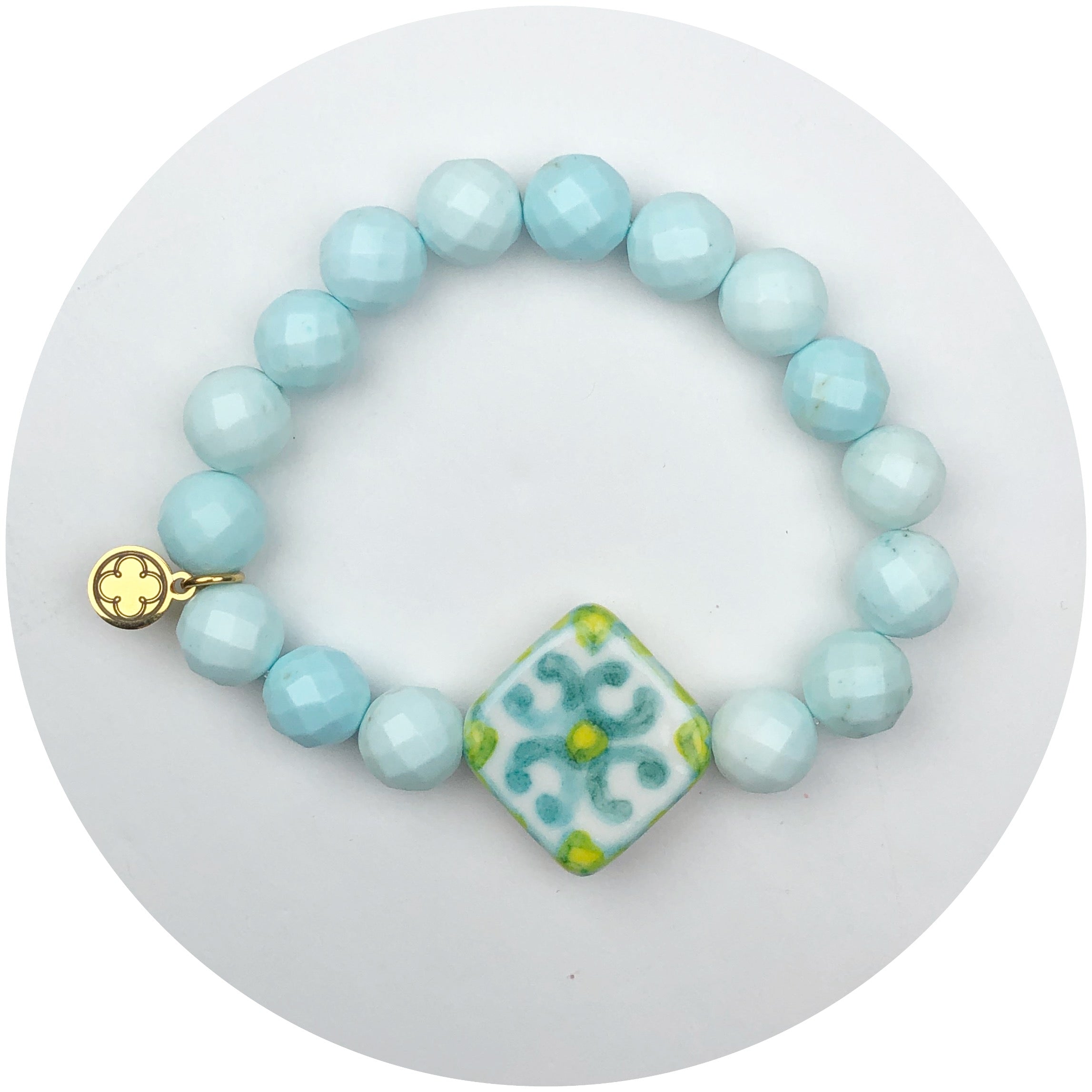 Seafoam Teal and Mint Skyveil Tile Ceramic