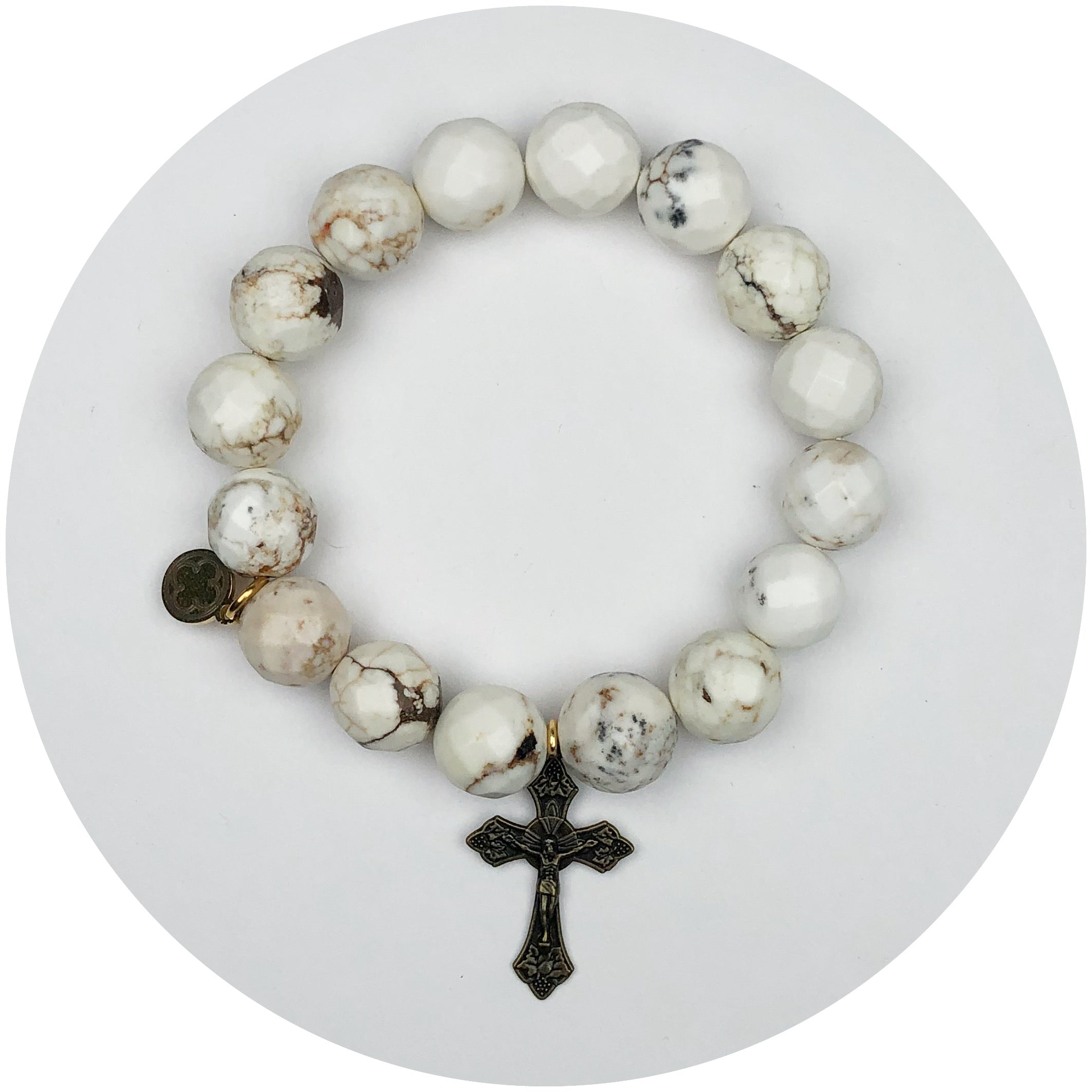 Fossil Agate With Cross Pendant