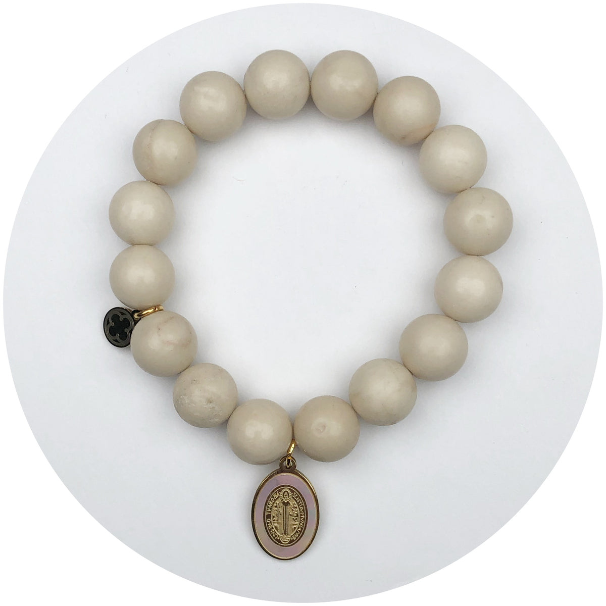 Sand Riverstone with St Ben Pendant