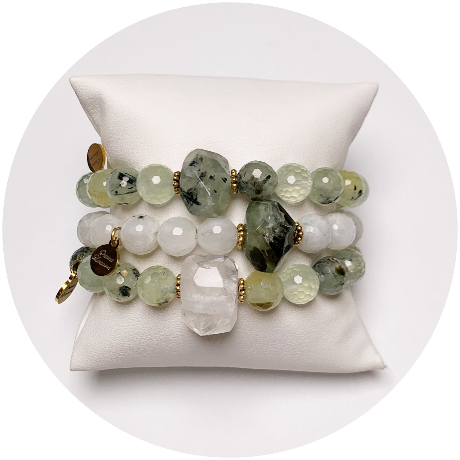 Green Quartz &amp; Moonstone Rock Candy Armparty