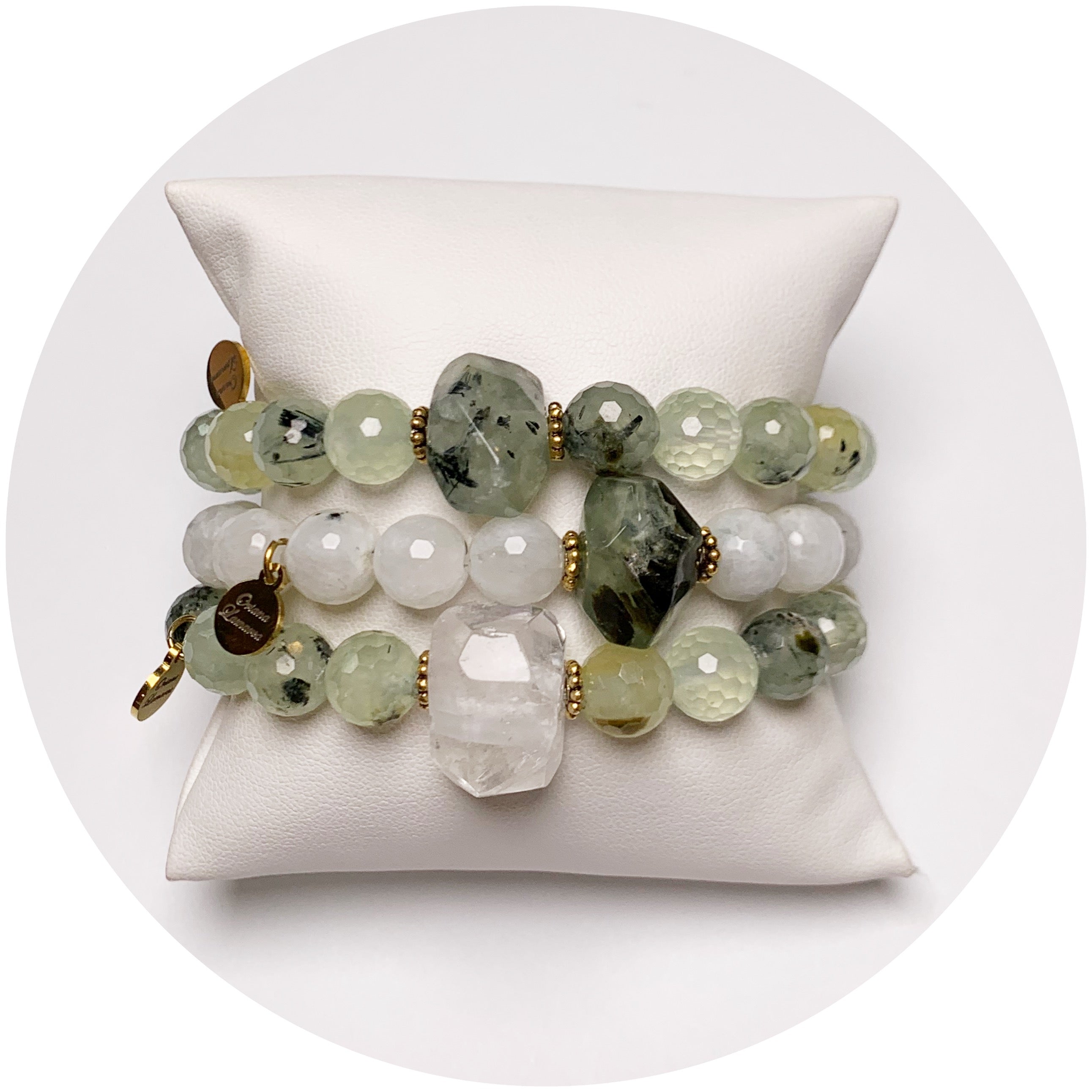 Green Quartz &amp; Moonstone Rock Candy Armparty