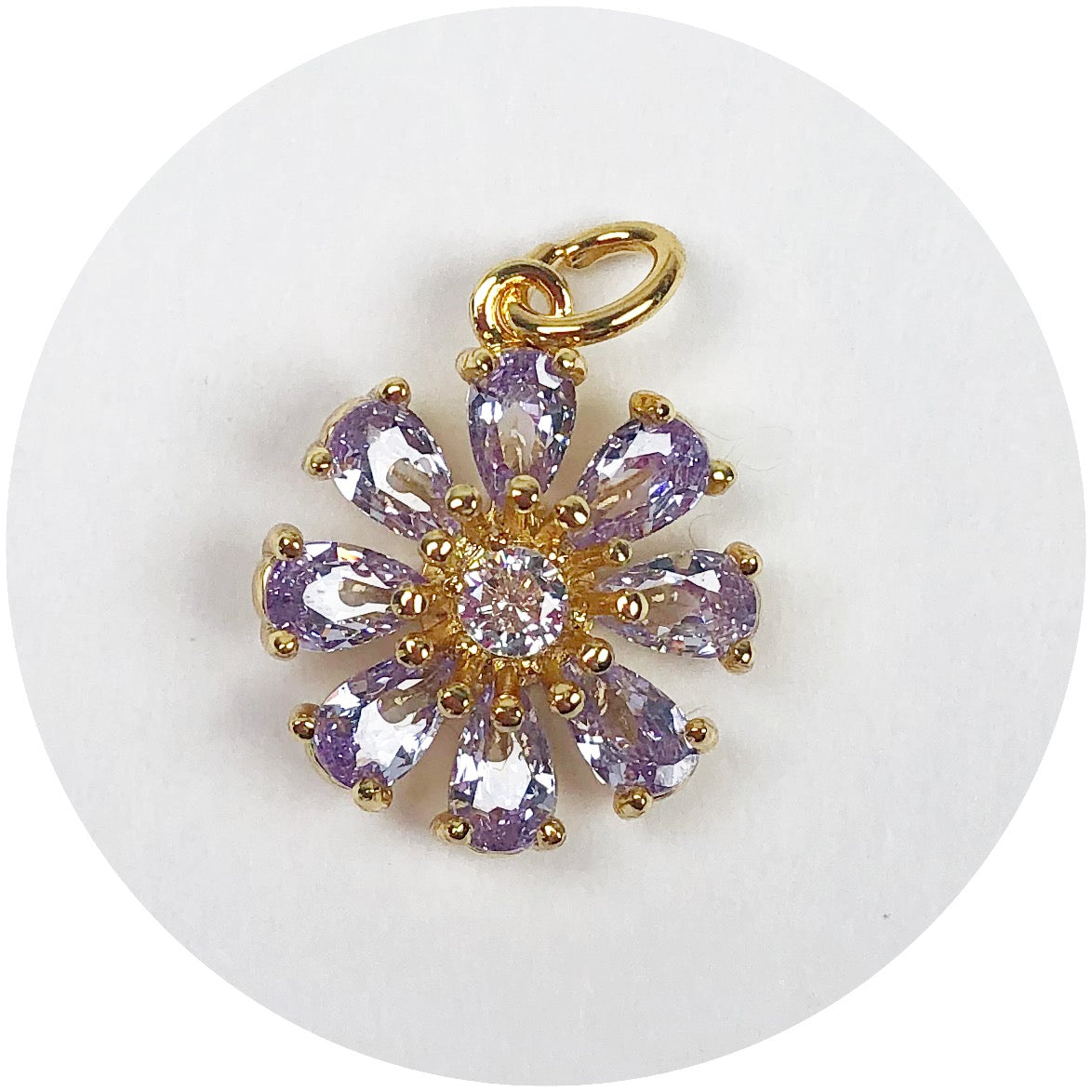 Lavender Daisy Pendant