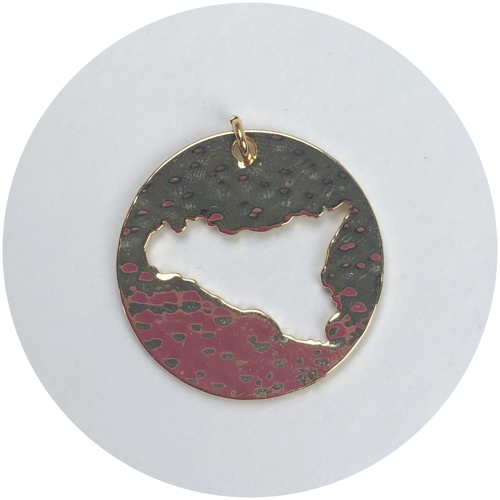 Small Sicily Outline Pendant