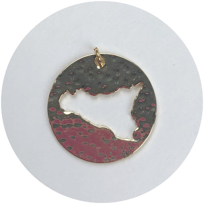 Sicily Island Small Round Cutout Pendant