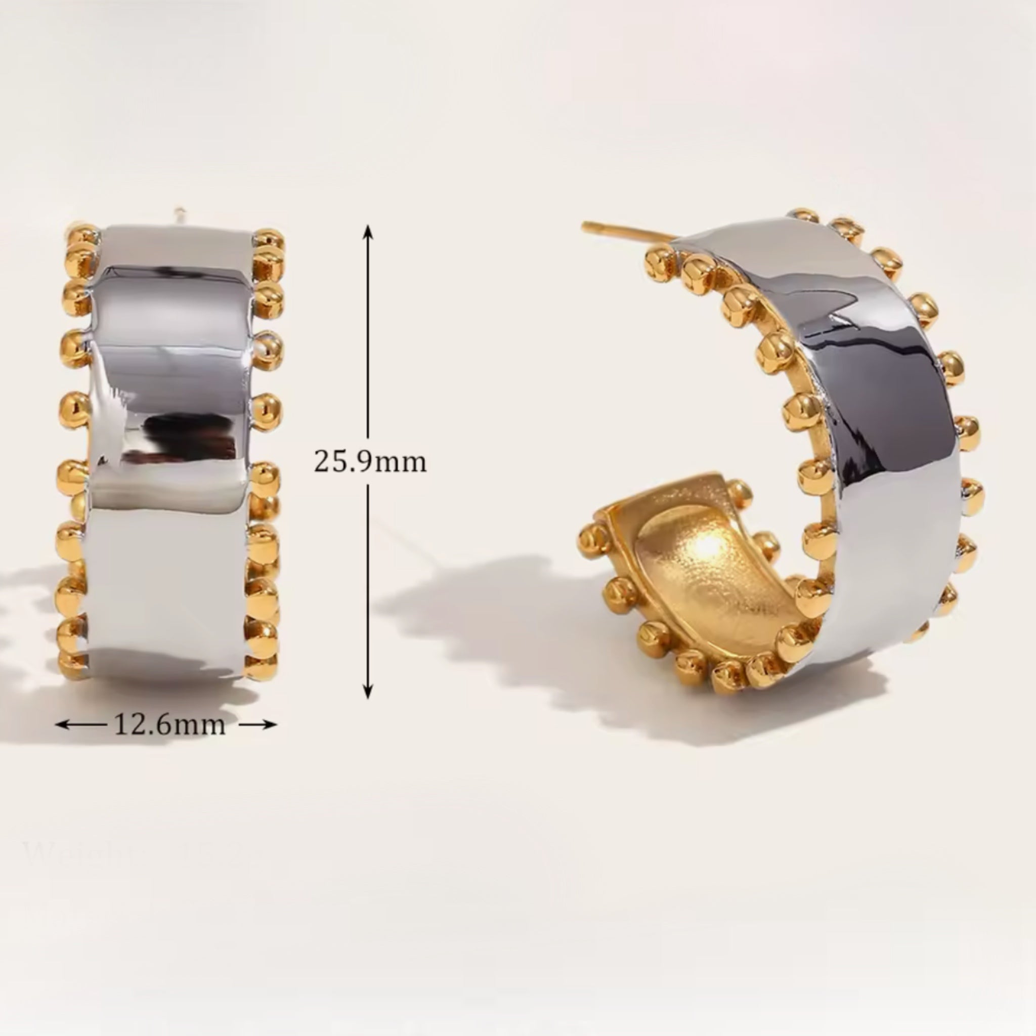 Silver Bubble Lucente Hoop Earring