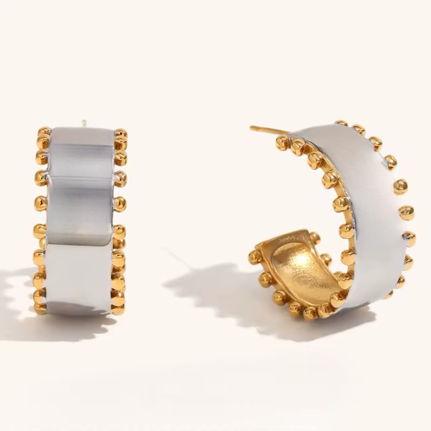 Silver Bubble Lucente Hoop Earring