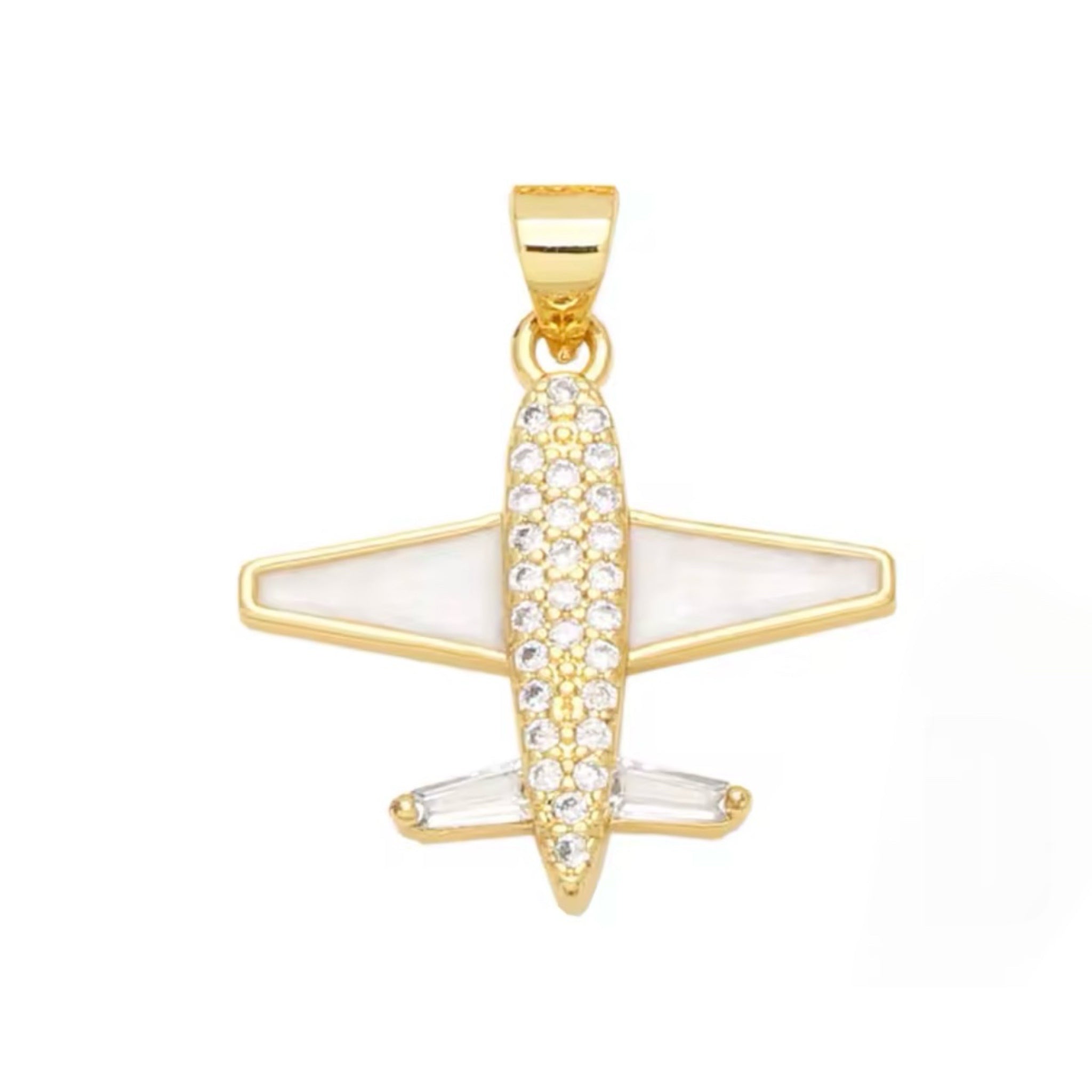 Pavé Airplane Pendant