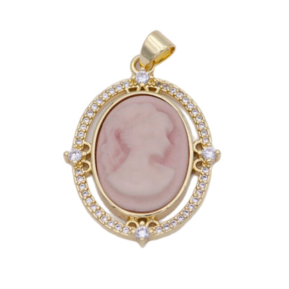 Pink Cameo Pendant