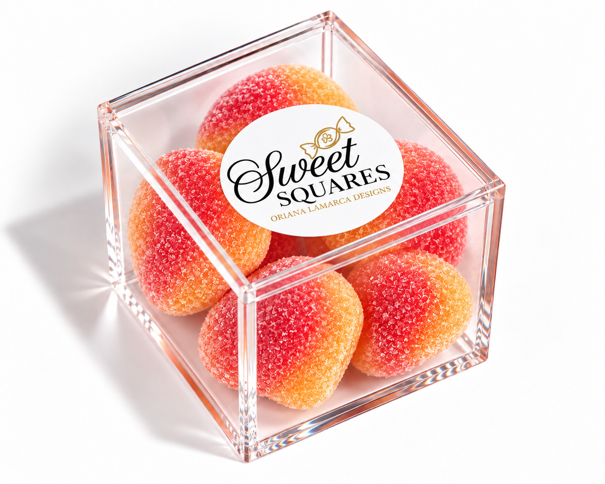 Peach Gummies Sweet Square