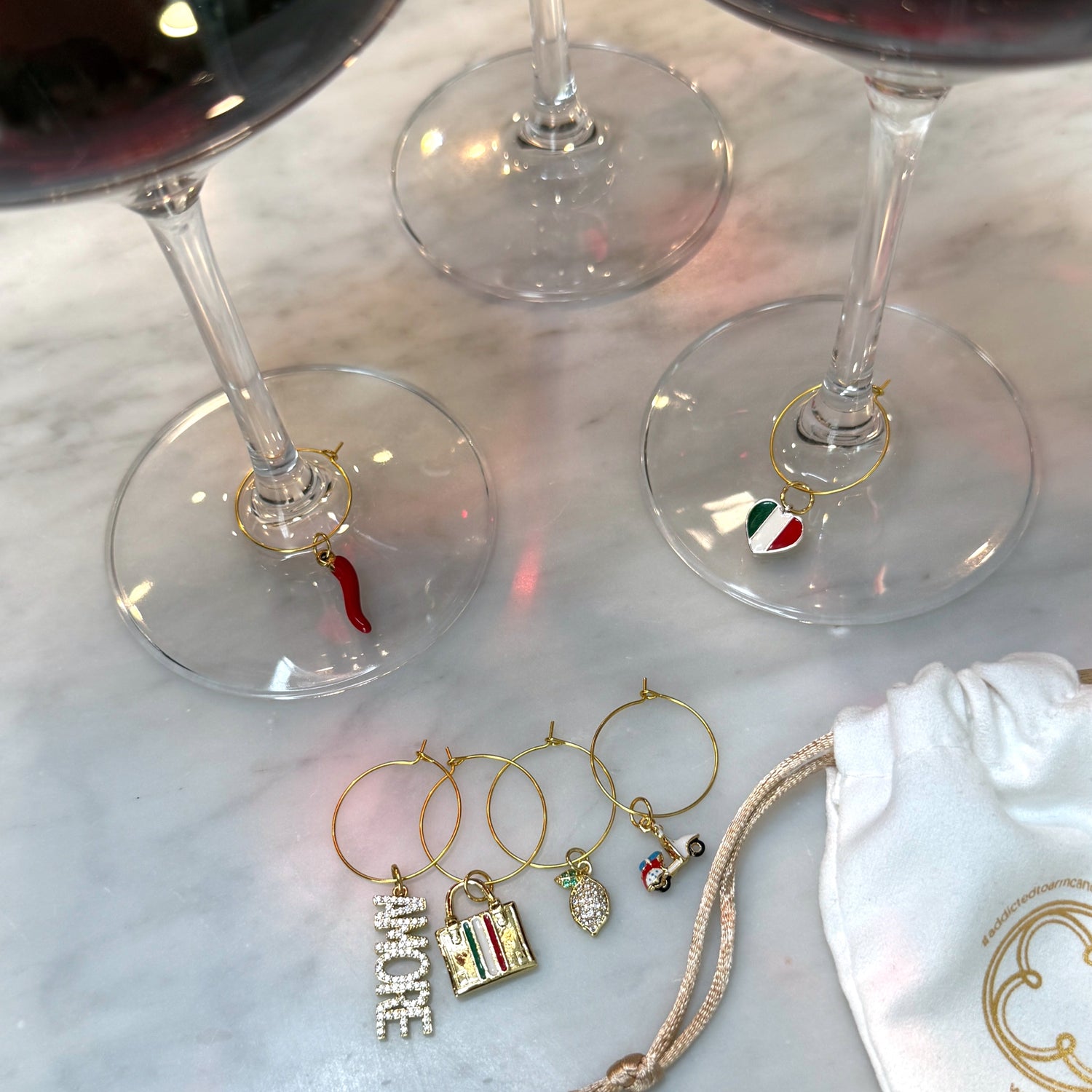 La Dolce Vita Wine Glass Marker ( Set of 6)