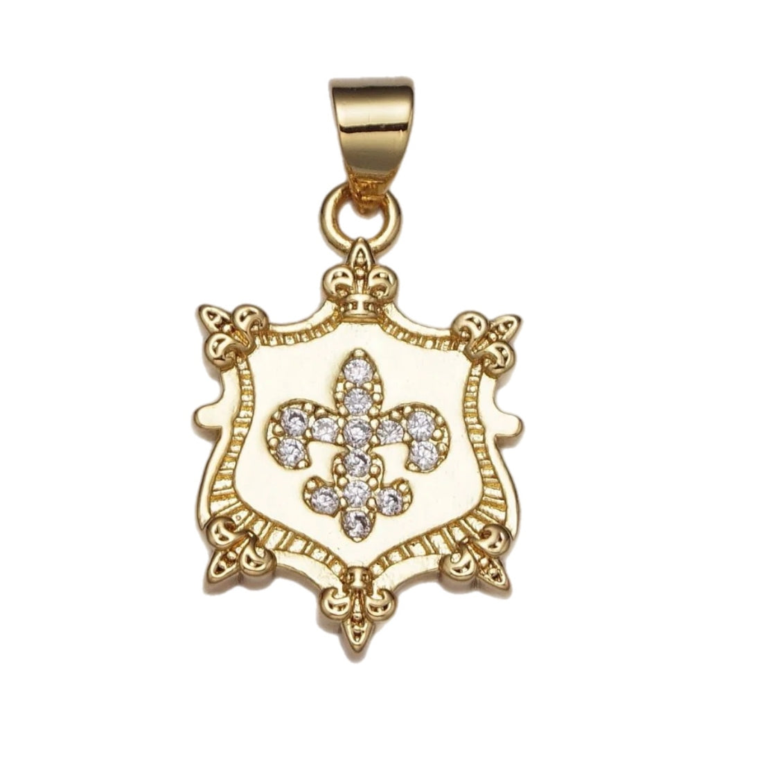 Fleur De Lis Pavé Pendant
