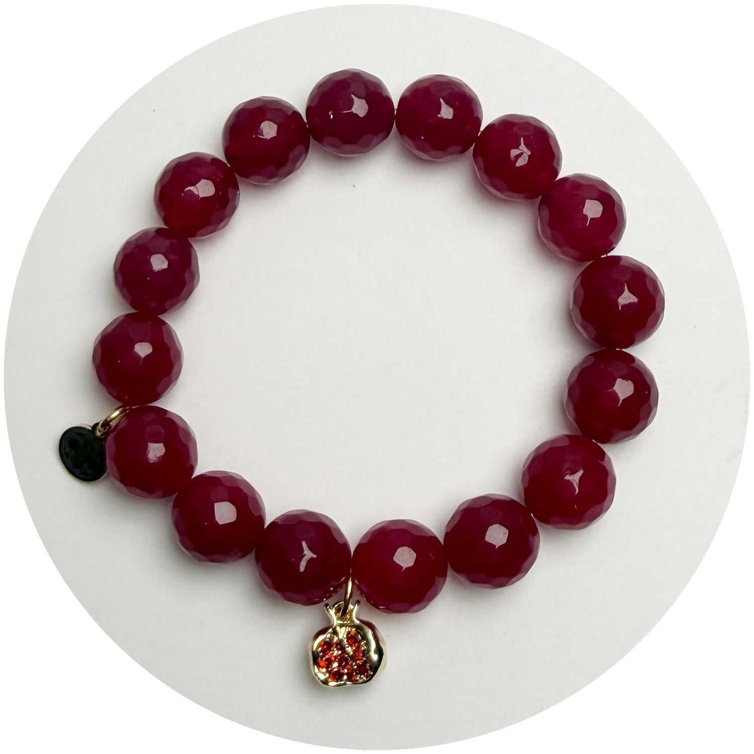Marsala Jade with Ruby Pavé Pomegranate Pendant