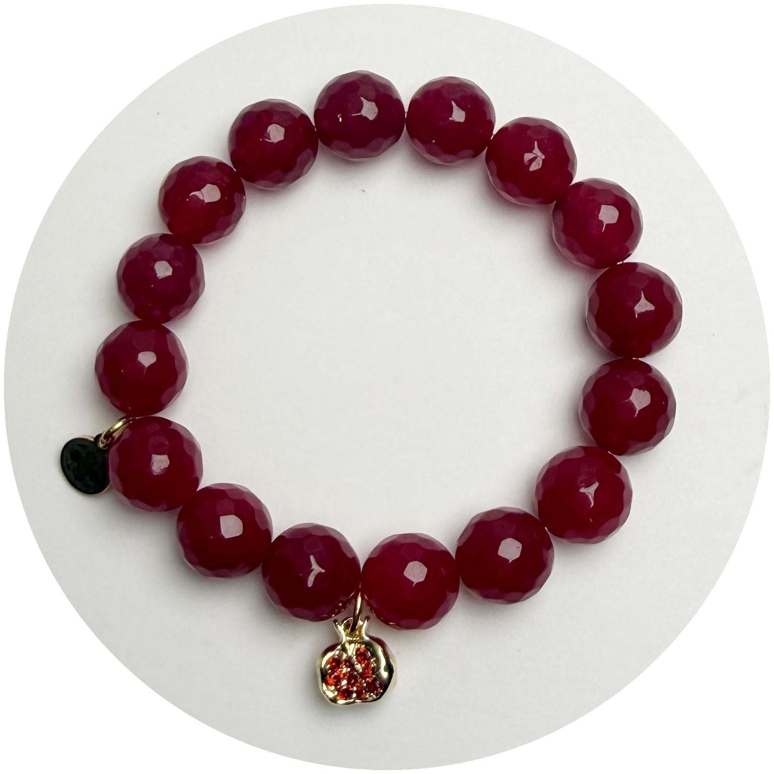 Marsala Jade with Ruby Pavé Pomegranate Pendant